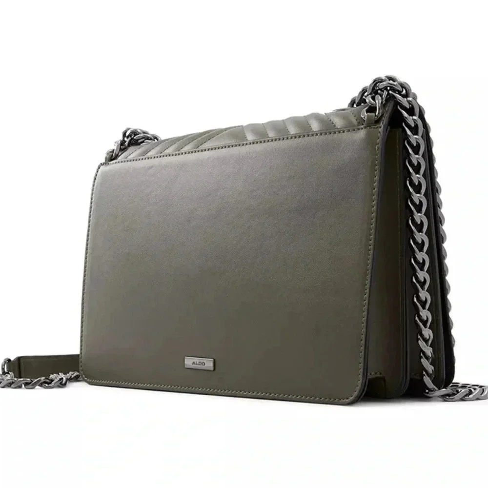 Aldo Chevron Greenwald Chain Link Medium Purse NWT